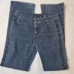 Roz & Ali Jean's with Embroidered Black Lace Trim